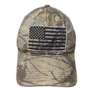 USA Flag Strapback Baseball Cap Multicolor OS Adjustable Patriotic Buck Wear